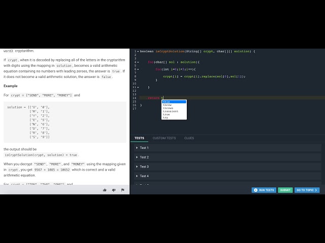 CodeFights - isCryptSolution | Adarsh Bhattarai