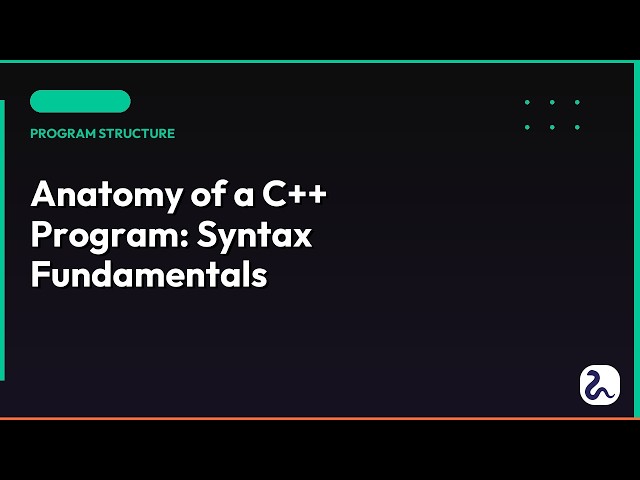 C++ Anatomy | Complete Syntax Fundamentals Guide