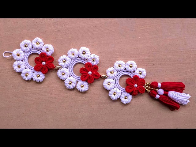 DIY Woolen Wall Hanging 🌸 | Home Decor Idea Using Old Bangles | Best Out of Waste
