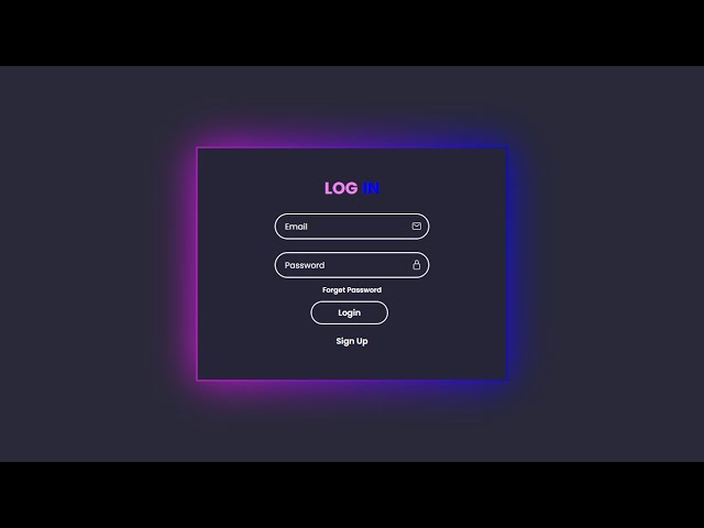 Make a stylish Login form using Html & Css only