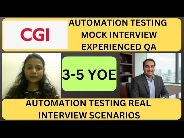 Automation Testing Interview Experience | Real-Time QA & SDET Interview Preparation 2026
