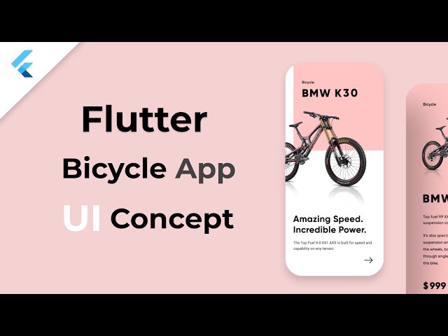 Flutter Bicycle App UI Concept - Speed Code