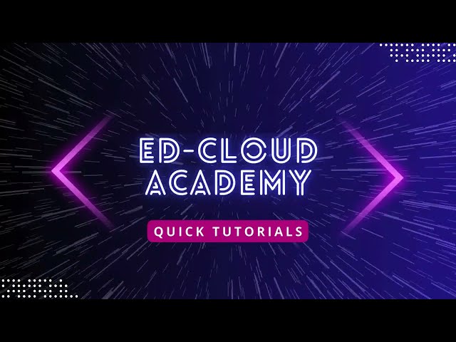 INFOGRAPH▶️ Quick Tutorials / Ed-Cloud Academy