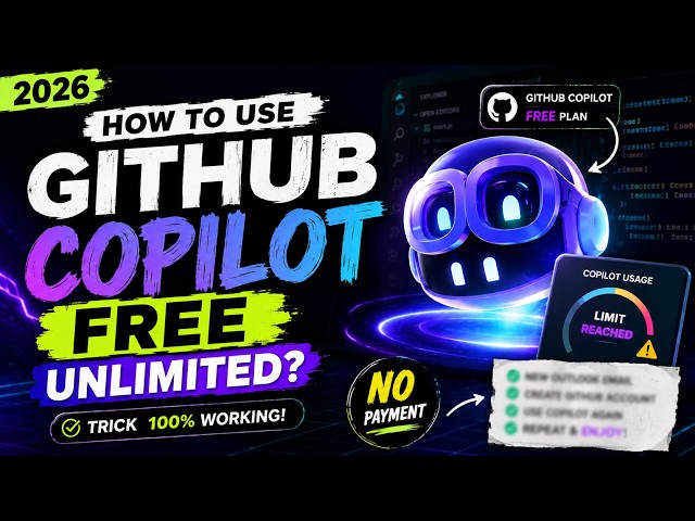 GitHub Copilot FREE UNLIMITED? 😱 2026 New Trick | No Payment | GitHub Copilot Free