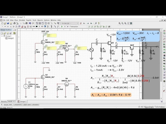 Finding Voltage Gain in Multisim