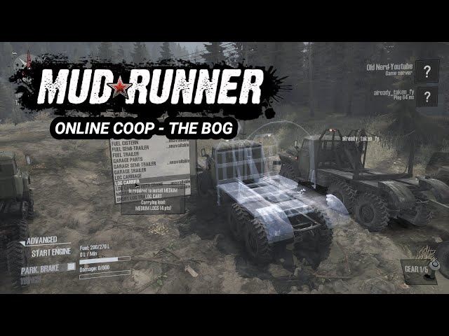 Spintires: MudRunner - The Bog / Co-op Multiplayer Gameplay
