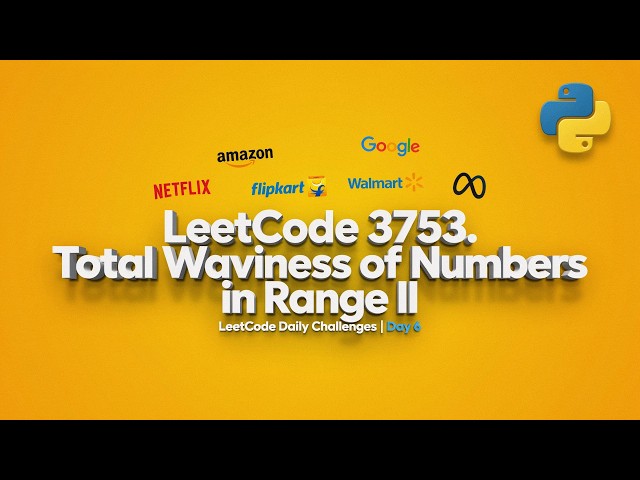 Leetcode 3753. Total Waviness of Numbers in Range II #dailychallenge #day6 #python #programming #c