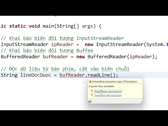Java OOP - InputStreamReader - Reads strings from the keyboard or from a file.