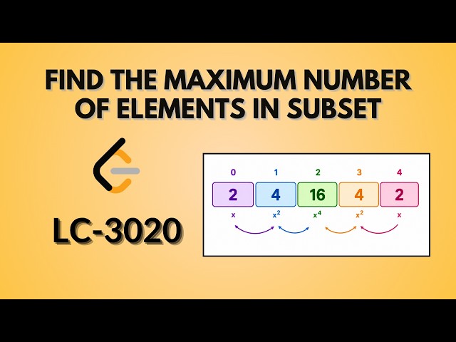Find the Maximum Number of Elements in Subset | Leetcode 3020 | Java | Hindi | Detailed Explanation
