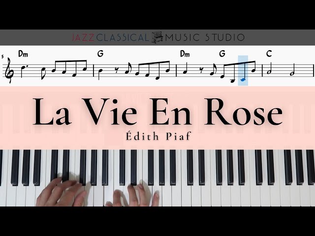 La Vie En Rose - Édith Piaf | Love Song | Piano Tutorial (EASY) | WITH Music Sheet | JCMS