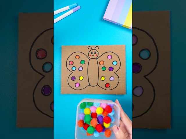 Color Sorting Game for Toddlers! 🎨🧸📄 #DIY #color #learning