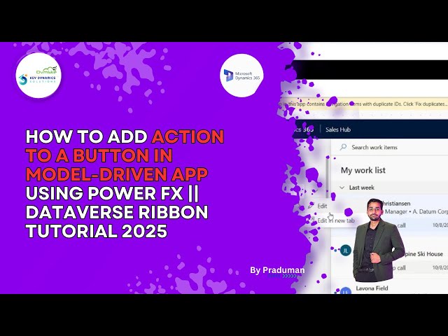 How to Add Action to a Button in Model-Driven App using Power Fx | Dataverse RibbonTutorial 2025