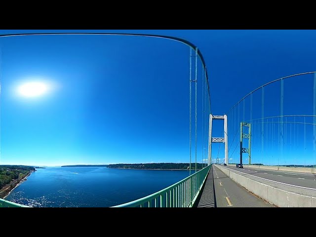 Tacoma Narrows Bridge – Puget Sound Views & Coastal Walk | 360° VR Exploration (4K)