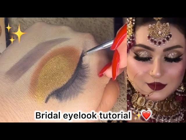 Bridal eyelook tutorial | makeup tutorial for beginners stepbystep | easy bridal eye makeup