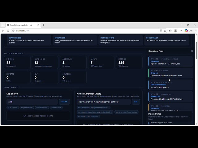 Week 21: Build a Full Log Analytics Platform — Search, ML Anomalies, BI Export & NLP Queries #system