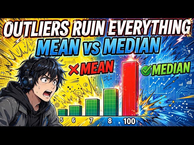 Mean vs Median Explained: How Outliers RUIN Your Data | Data Science for Beginners