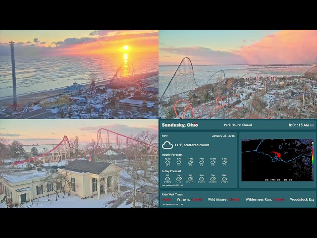 🔴LIVE - Cedar Point Webcams 24/7 🎢🍂❄️