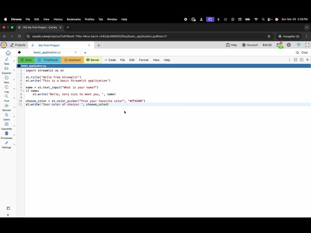 How to Build and Run a Streamlit Application Using X11 in CoCalc