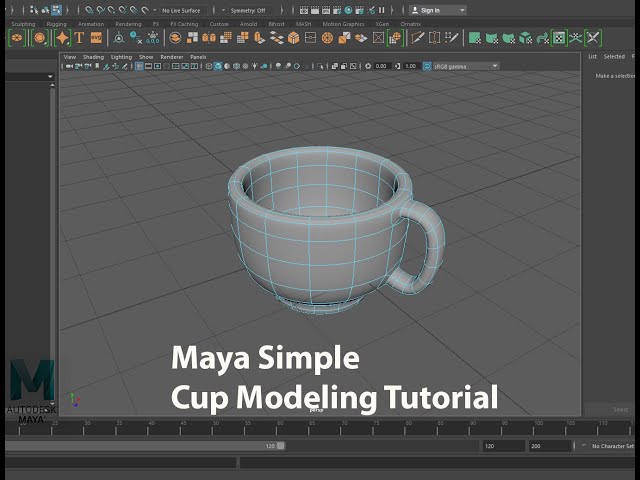 Maya Simple Cup Modeling Tutorial
