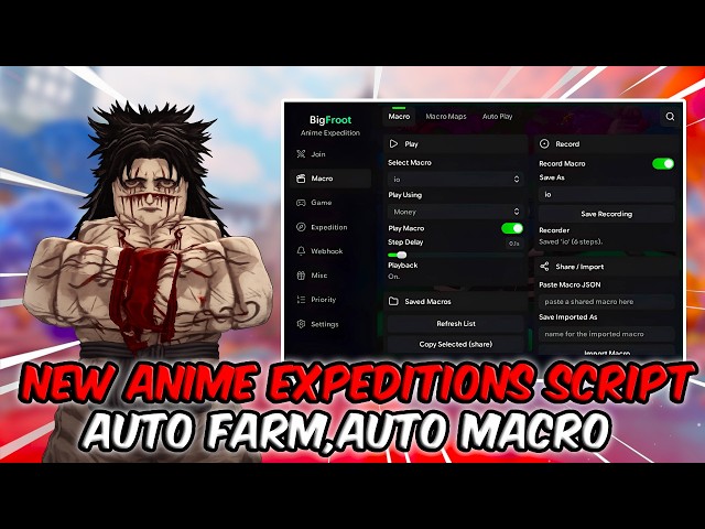 NEW Anime Expeditions Script - Auto Farm, Auto Macro, Play, Upgrade & More (2026)