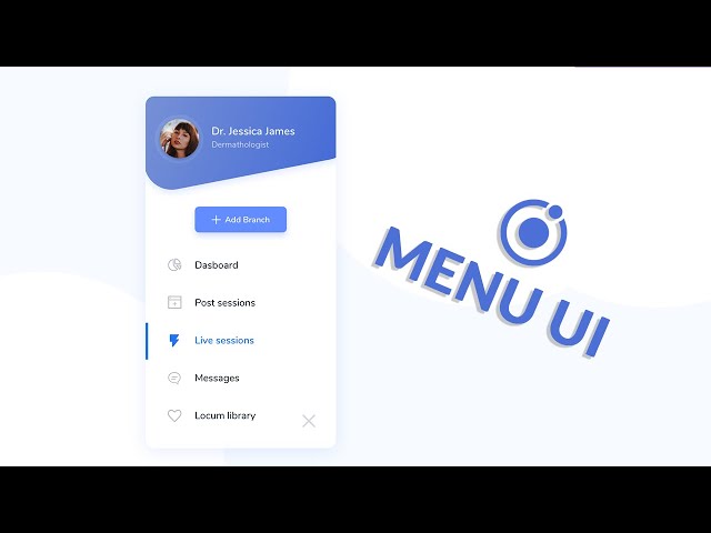 IONIC 5 Modern looking menu - UI design