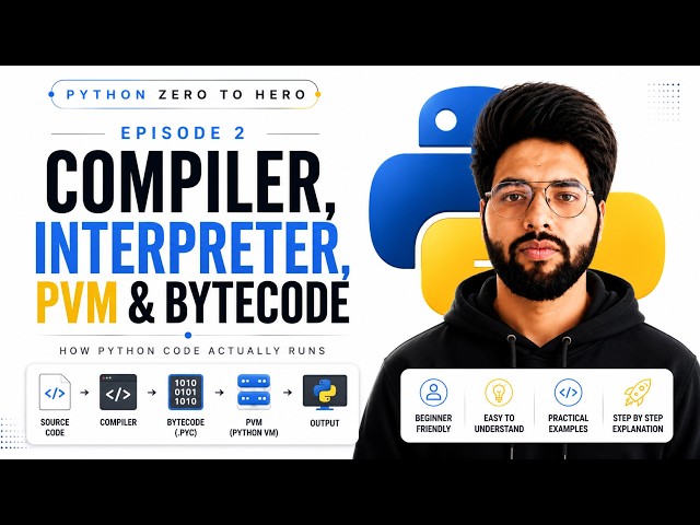 Python Zero to Hero | Episode 2: Compiler, PVM & Bytecode Explained