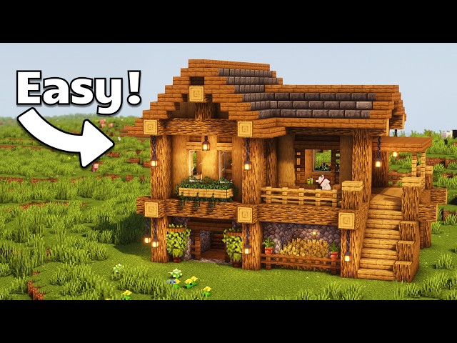 Minecraft: How to build a Survival Starter House! | Tutorial 🏡