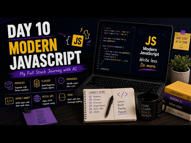 Day 10: Modern Javascript (AI Teaches Me Full Stack)