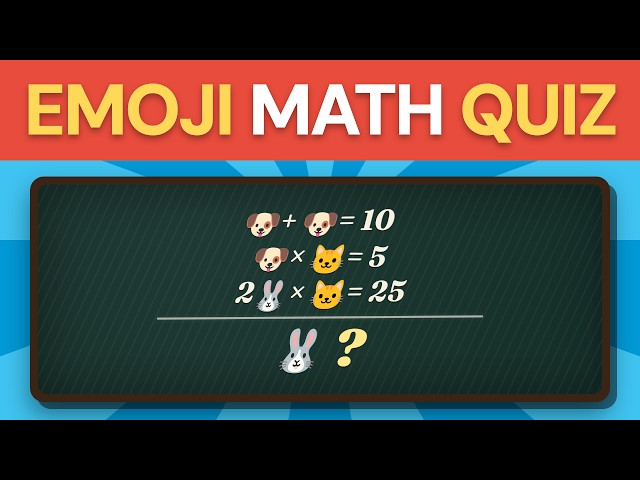 Can You Solve All 30 Emoji Math Puzzles? 🧠🐶➕