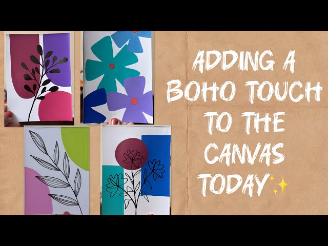 Easy Boho Art Tutorial Step-By-Step | Easy Canvas Painting For Beginners #acrylicpainting #art #diy 