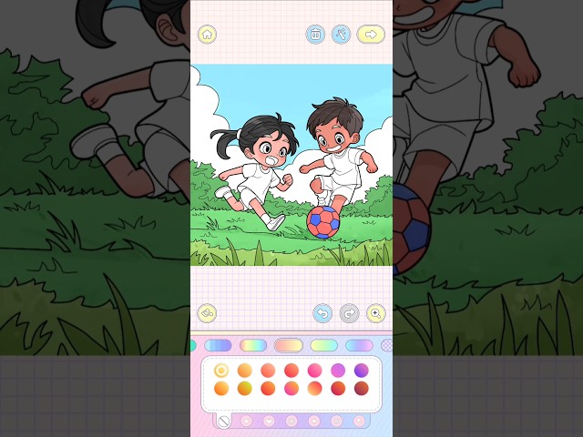 Kids playing Football ⚽️,,colouring video