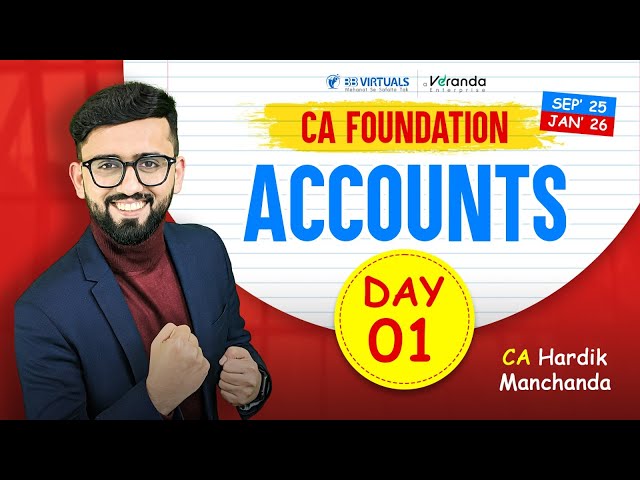 CA Foundation - Accounts | Demo Class # 1 | CA Hardik Manchanda | CA Foundation Sep 25 & Jan 26 |