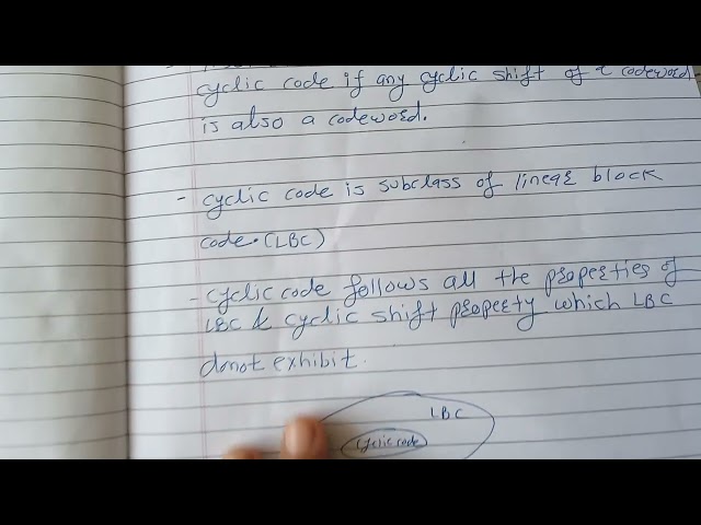 cyclic code intro and advantage