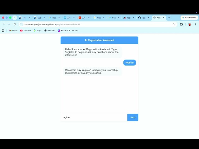Building & Deploying an AI Registration Assistant Chatbot | Python, NLP & GitHub Pages