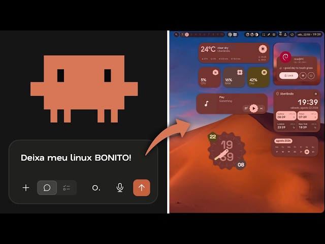 Pedi pra IA Deixar meu Linux mais BONITO e Ela Foi Longe DEMAIS