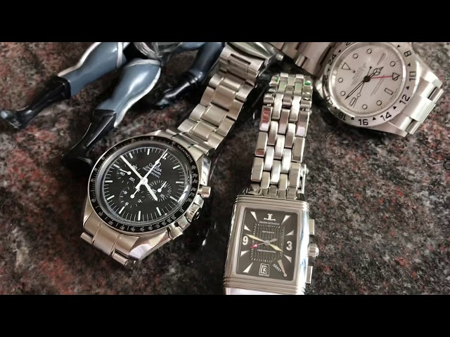 3 random steel sports from 3 brands: Rolex, Omega, JLC