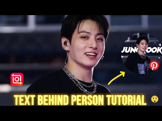 Aesthetic Text Editing Inshot |Text Behind Person Tutorial |Inshot editing  #jungkook #jk #edits