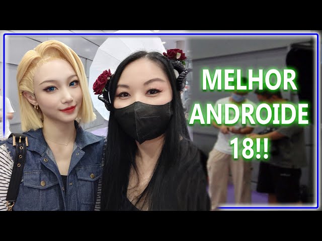 MELHOR ANDROIDE 18 COSPLAY Dragon Ball  Feira de Game - Vídeo em 360 graus