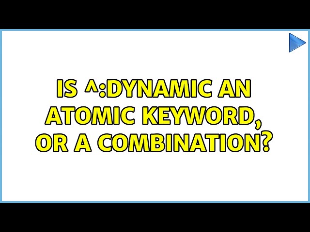 Is ^:dynamic an atomic keyword, or a combination?