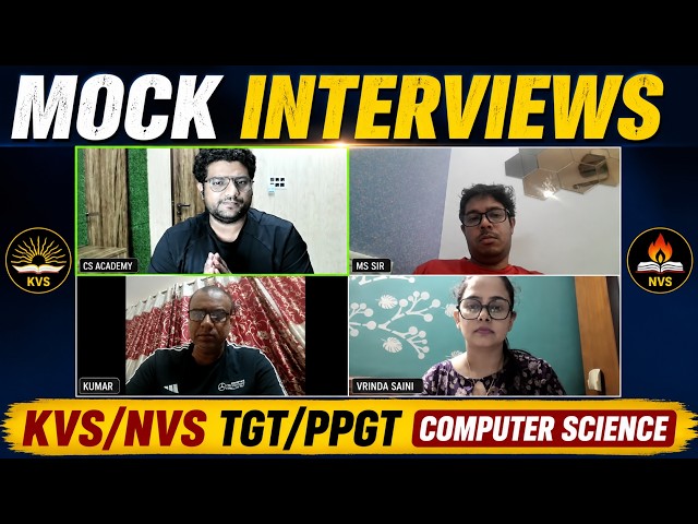 Mock Interview no 1 | KVS/NVS TGT/PGT COMPUTER SCIENCE