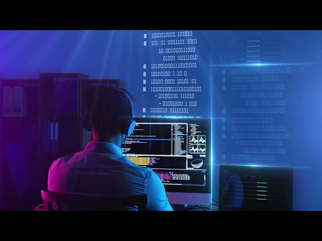 Rear View Programmer Working Background 4K Loop Video | No Copyright Video