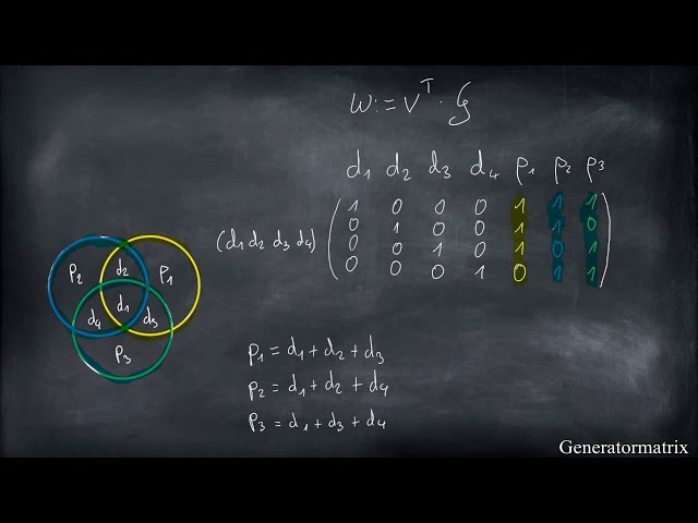 Fehlerkorrigierende Codes - Linere Codes, Generatormatrix (Teil 3)