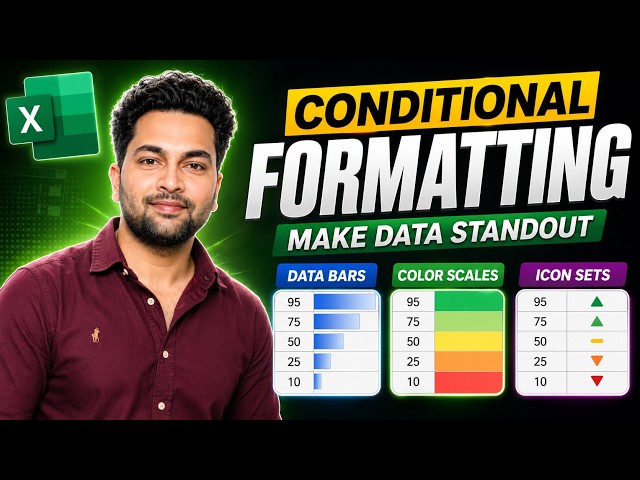 Excel Conditional Formatting Visual Tricks | Color Scales, Data Bars & Icon Sets