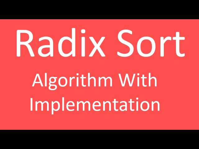 Radix Sort Algorithm || Code in C# || Sortings
