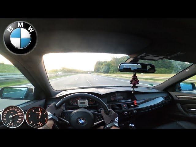 BMW e61 525d POV Drive on Autobahn in Germany No Top Speed 4K