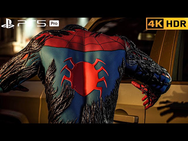 (PS5 PRO) Venom Takes Over Classic Spiderman to Fight Kraven Hunters| 4K HDR |