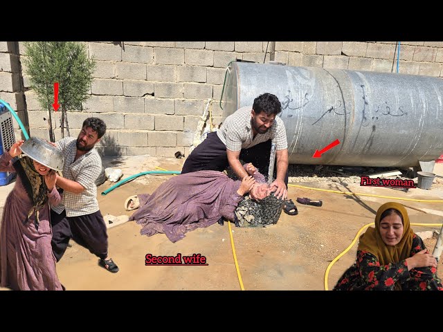 Life in turmoil: The husband's attack on his second wife, which has caused first wife to not return.