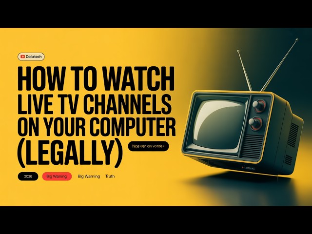 How to Watch Live TV Channels on Your Computer (Legally)