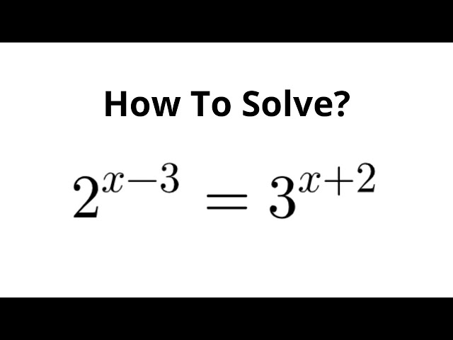 How To Solve Exponential Equation?
