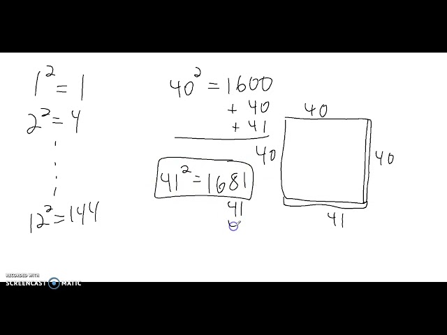 Tony's Math Hacks: Squaring Numbers